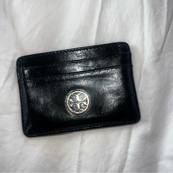 Tory Burch Handbags - Tory Burch Card Holder Wallet with gold metal Logo - black leather